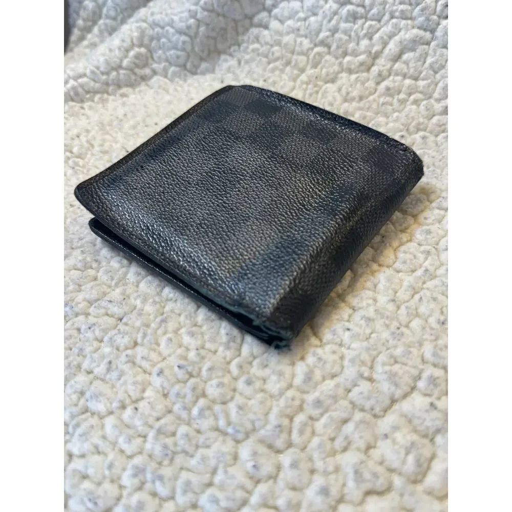 Louis Vuitton Damier Graphite Bifold Wallet Men's Gray Check Canvas Designer